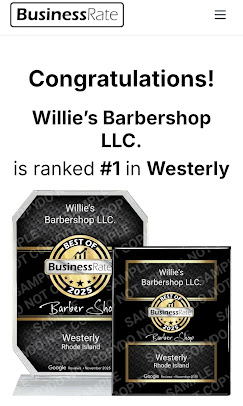 Willie's Barbershop ranked #1 in Westerly 2025